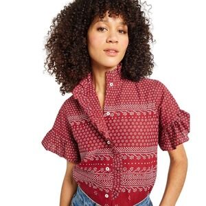 Mille Vanessa Top in Raspberry Mosaic Size small